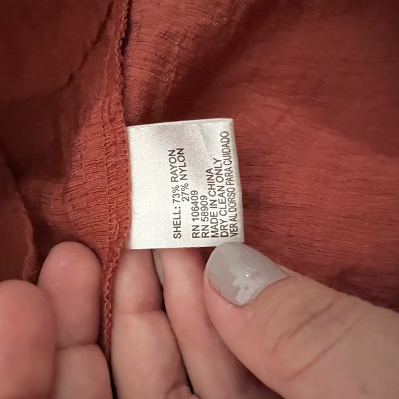 Cremieux burnt Orange tank top. Size S. - Picture 5 of 5